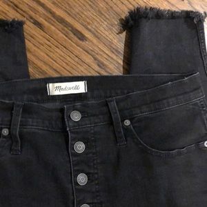 EUC Madewell black cropped jeans size 31 10” rise